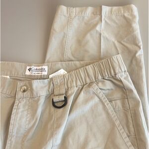 Columbia Cargo Pants‎ Mens 36x32 Beige Cotton Utility Straight Leg Outdoors Hike